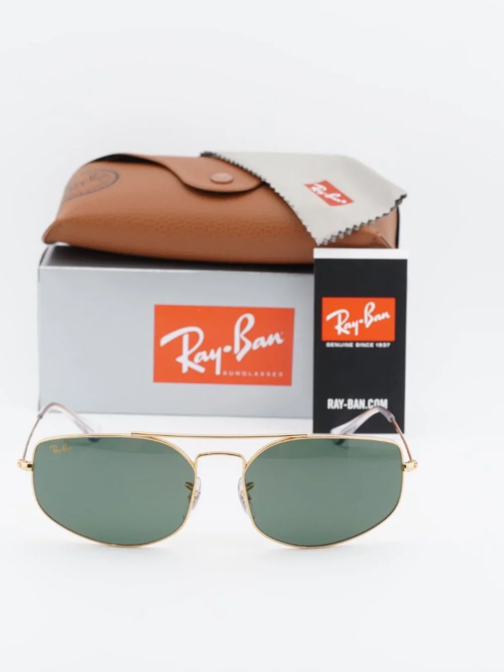 Ray-Ban RB3845 919631 Square Sunglasses - Legend Gold/G-15 Green